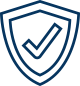checkmark in shield icon graphic